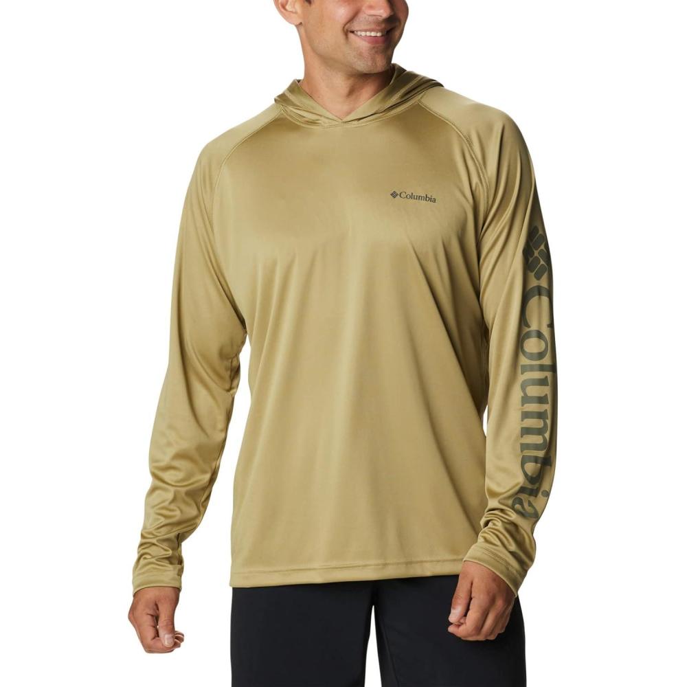 imageColumbia Mens PFG Uncharted HoodieSavoryStone Green
