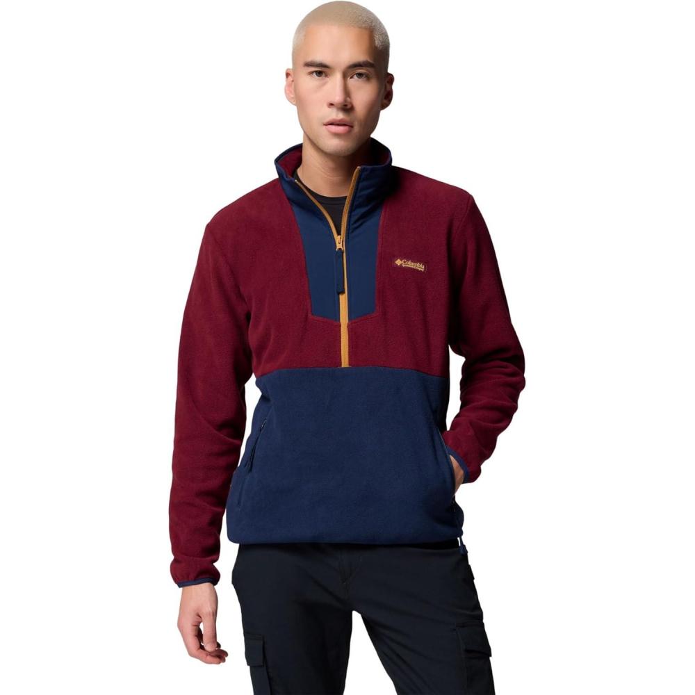 imageColumbia Mens Sequoia Grove Half Zip FleeceRich WineCollegiate Navy