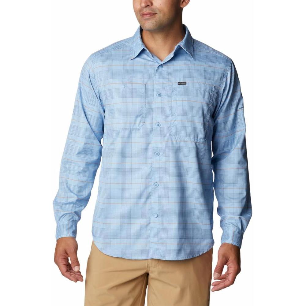 imageColumbia Mens Silver Ridge Utility Lite Plaid Long SleeveJet Stream Trail Crossing Plaid