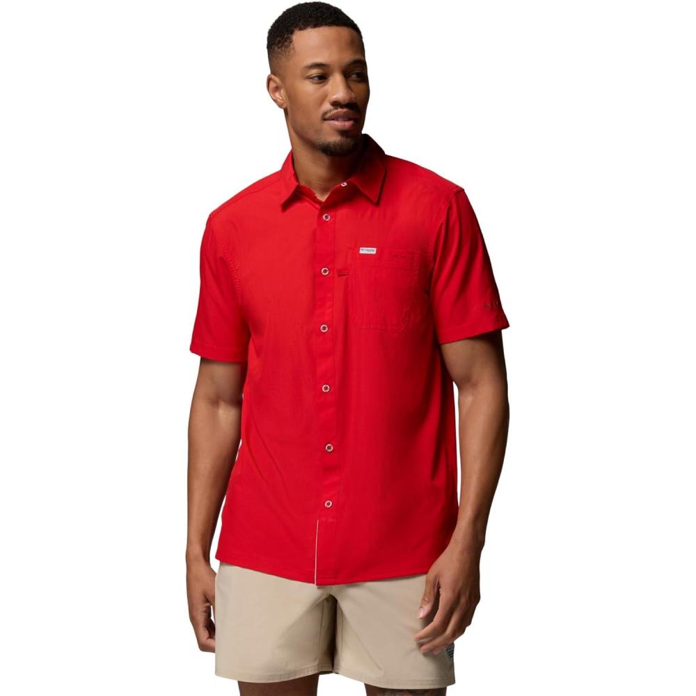 imageColumbia Mens Slack Tide Camp ShirtRed Spark
