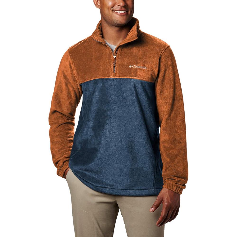 imageColumbia Mens Steens Mountain Half Zip Soft Fleece JacketBright Copper Dark Mountain