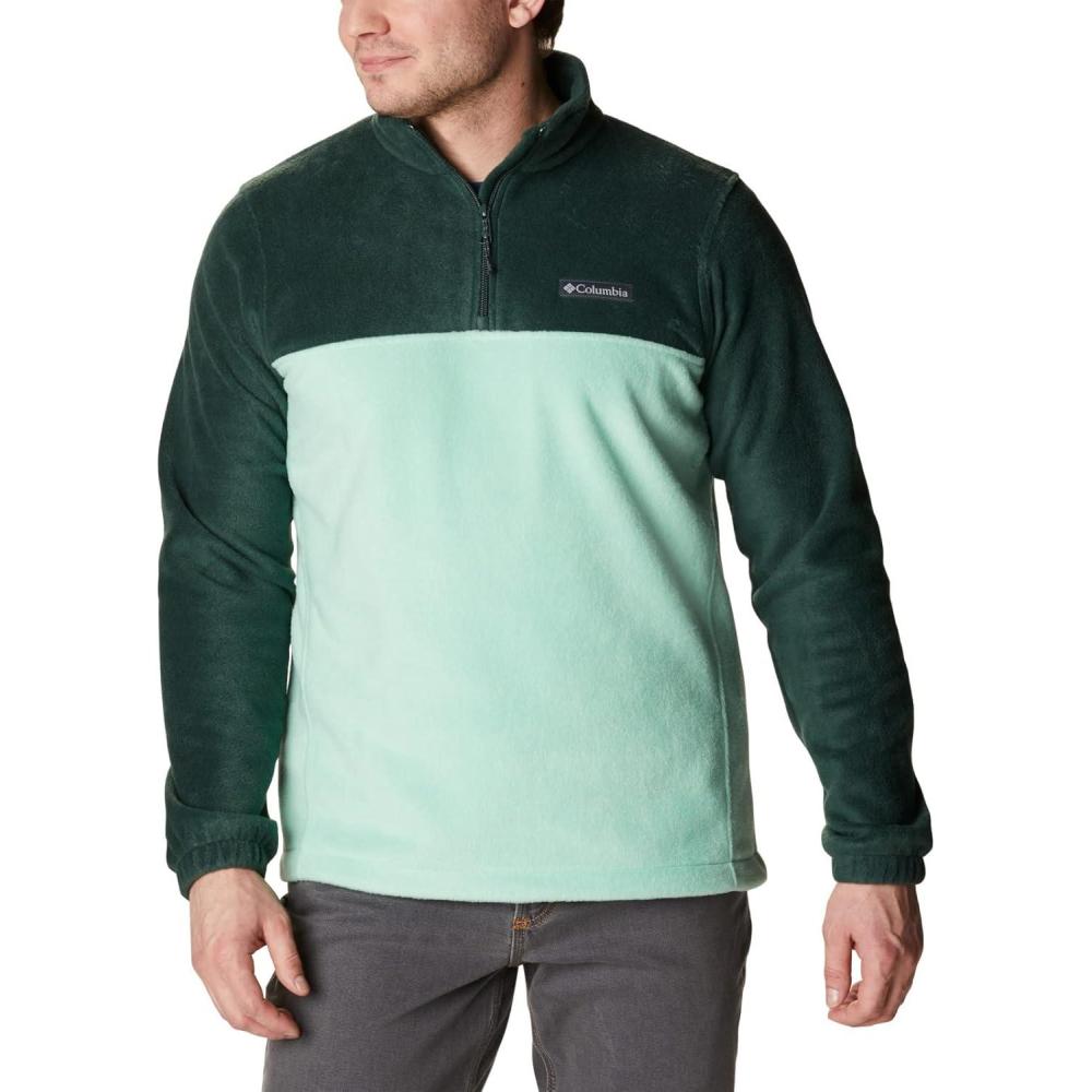 imageColumbia Mens Steens Mountain Half Zip Soft Fleece JacketSpruceKelp