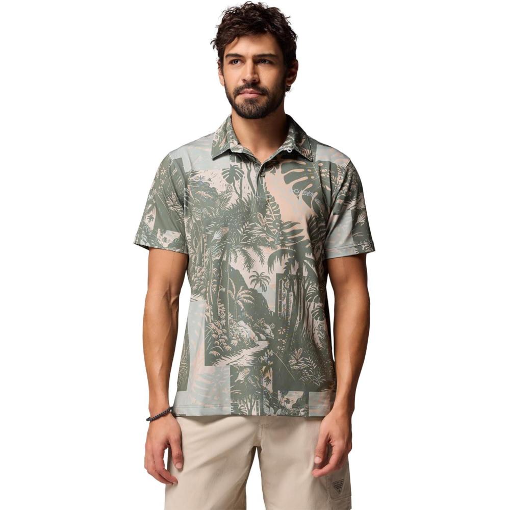 imageColumbia Mens Super Slack Tide II Stretch PoloCypress Tarpon Trek