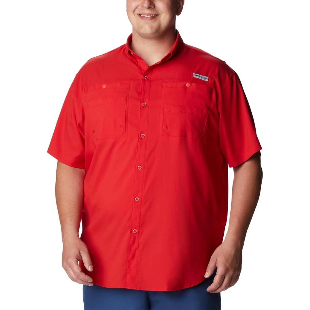 imageColumbia Mens Tamiami II Short Sleeve ShirtRed Spark