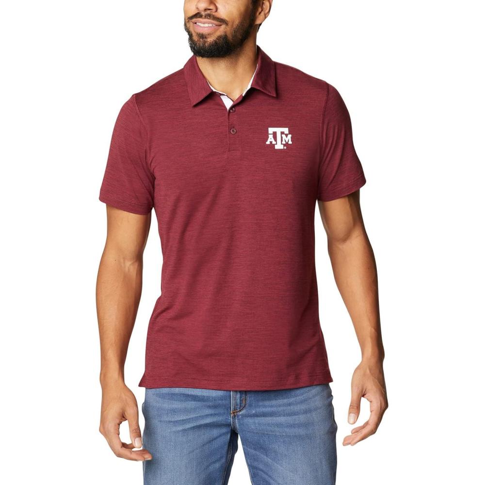 imageColumbia Mens Tech Trail PoloTam Deep Maroon