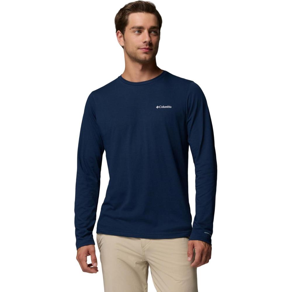 imageColumbia Mens Thistletown Hills Long Sleeve CrewCollegiate Navy Heather
