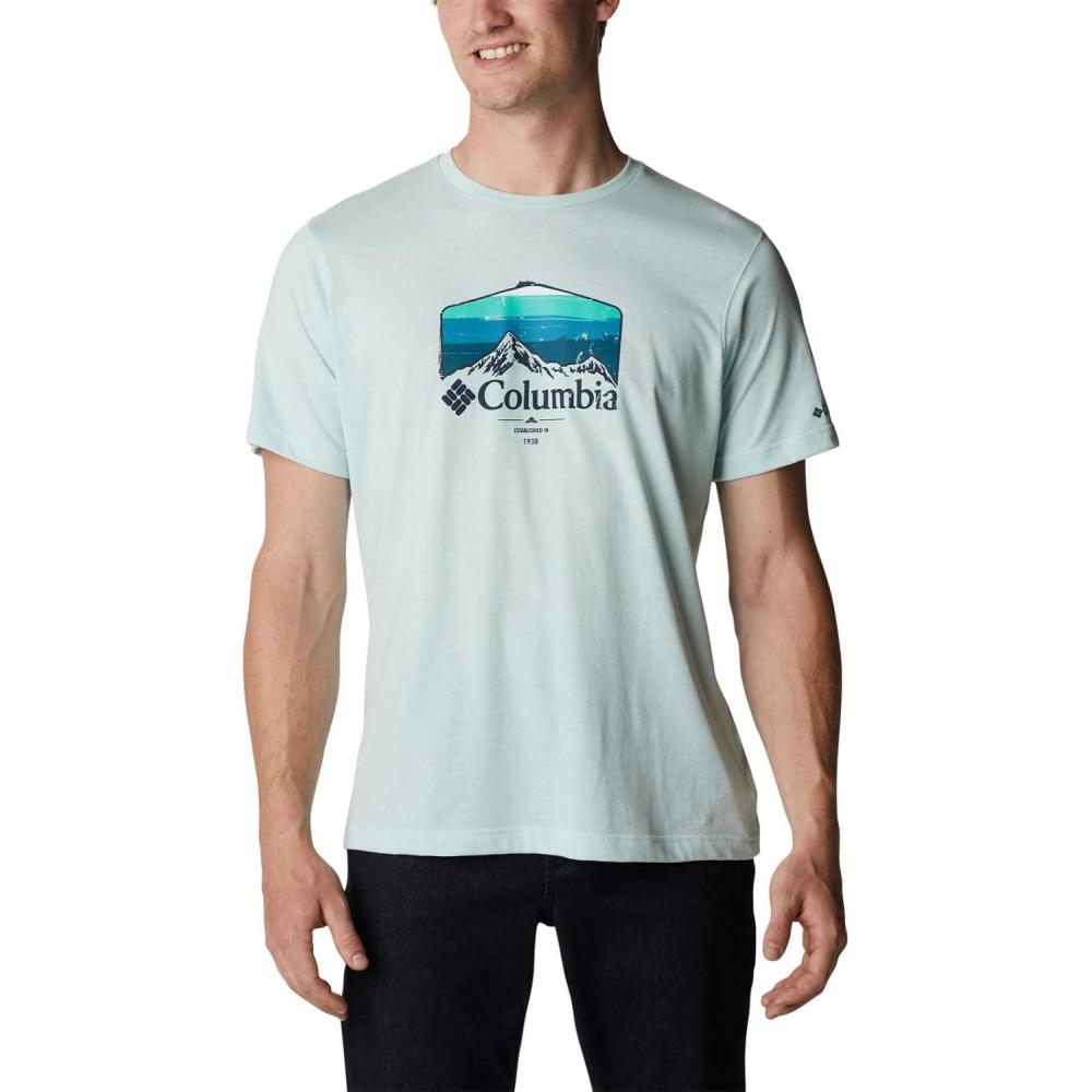 imageColumbia Mens Thistletown Hills Short SleeveIcy Morn HeatherHikers Graphic