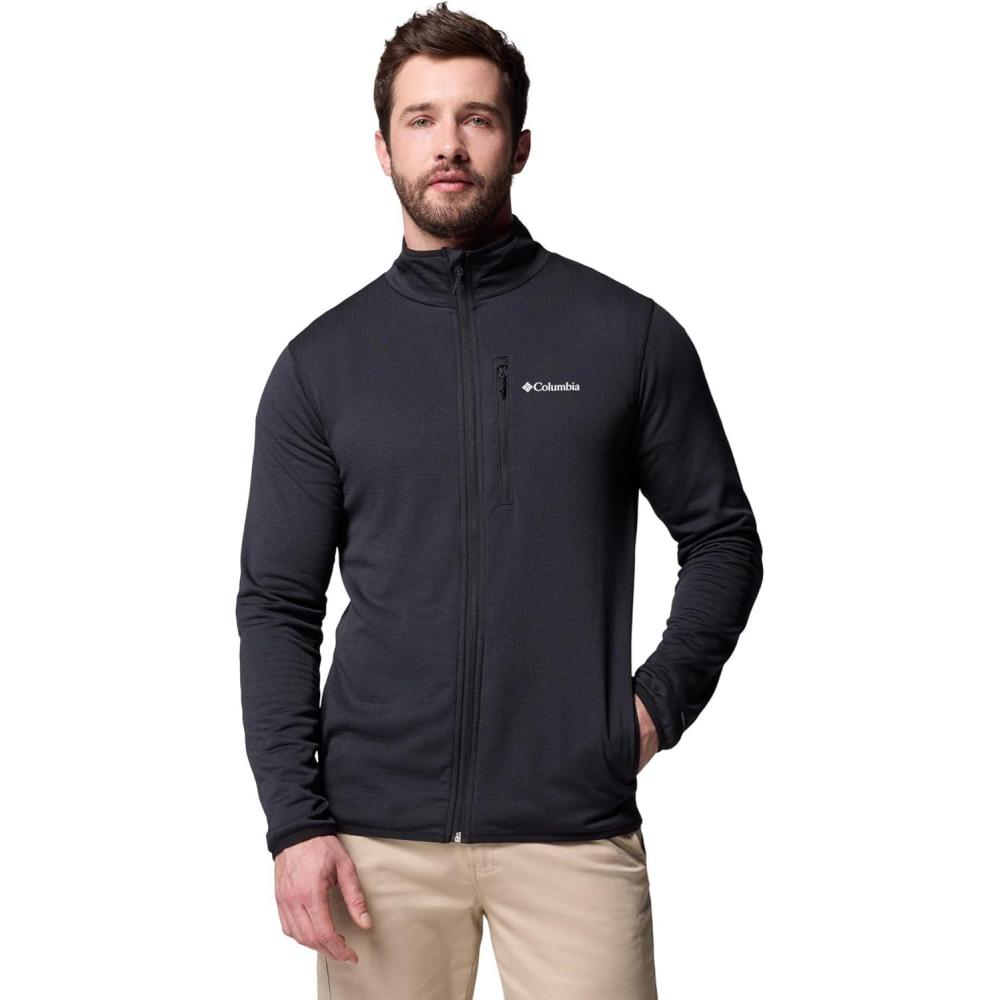 imageColumbia mens Essential Hike Grid Fleece Full ZipBlack