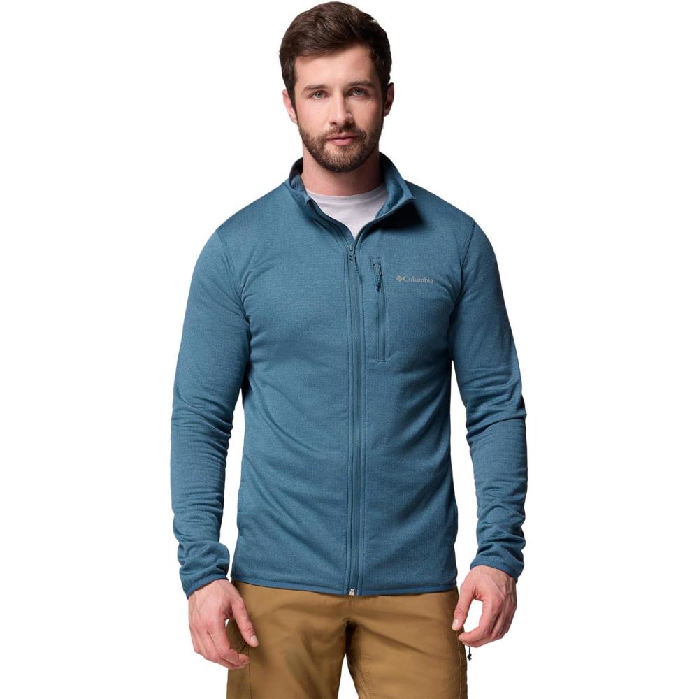 imageColumbia mens Essential Hike Grid Fleece Full ZipEverblue