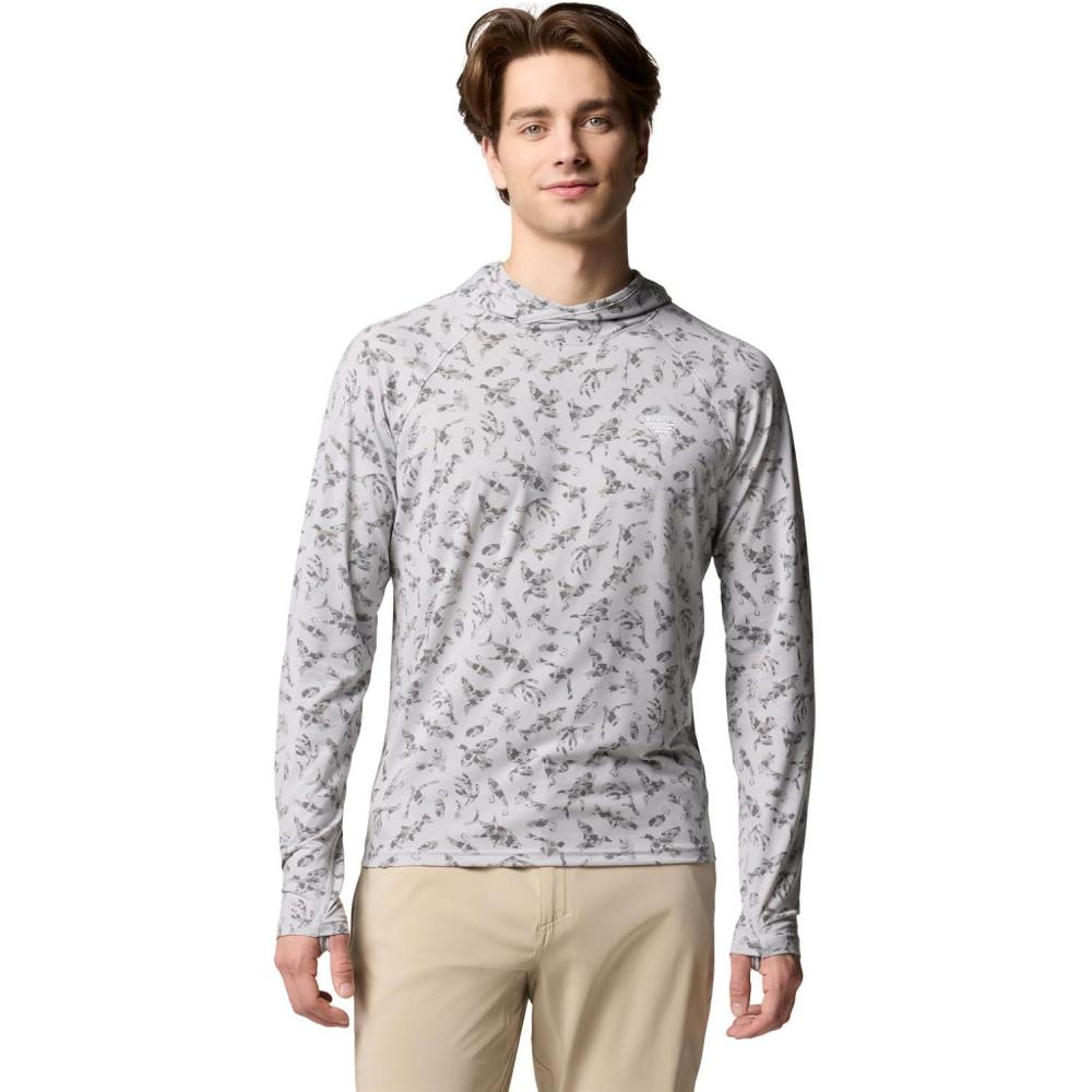 imageColumbia mens Pfg Uncharted HoodieCool Grey Huntfish