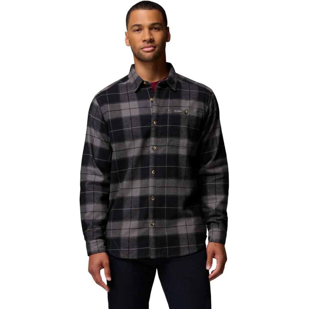 imageColumbia mens Pitchstone Heavyweight Flannel IiCity Grey Macro Buffalo Tartan