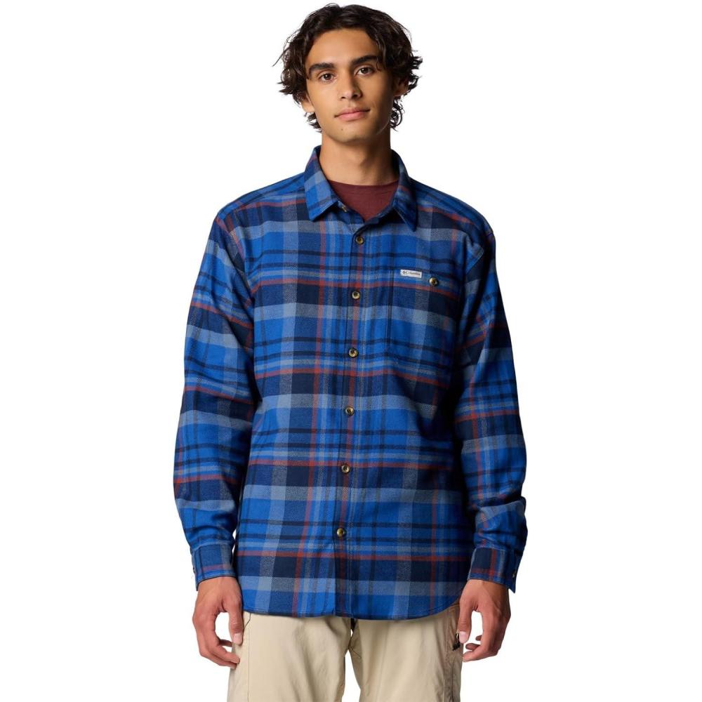 imageColumbia mens Pitchstone Heavyweight Flannel IiCollegiate Navy Multi Plaid