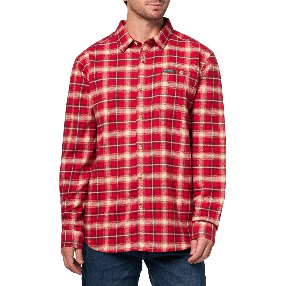 imageColumbia mens Pitchstone Heavyweight Flannel IiMountain Red Railway Tartan