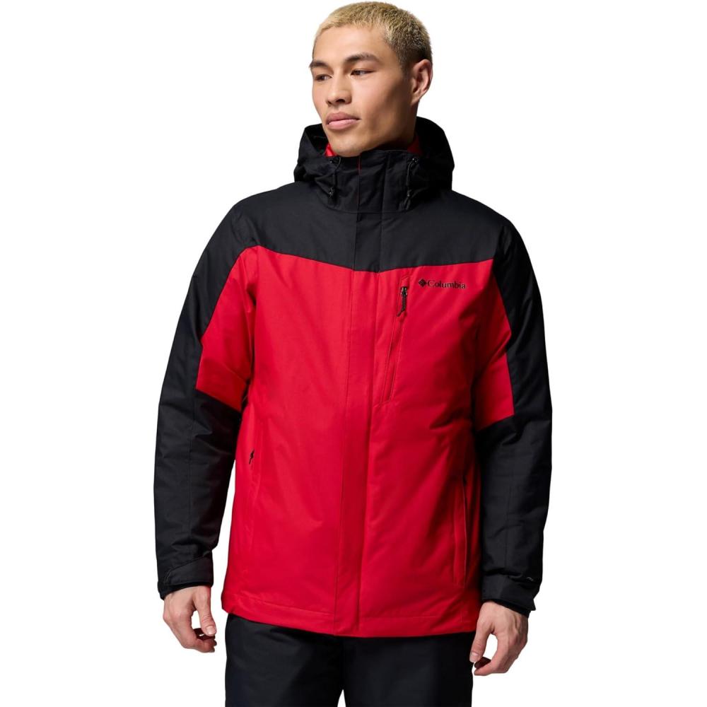 imageColumbia mens Whirlibird V Interchange JacketMountain RedBlack