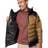 Columbia Mens Autumn Park Ii Down Hooded Jacket(Delta/Black)