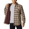 Columbia Mens Cornell Woods Fleece Lined Shirt Jacket(Ancient Fossil Medium Tartan)