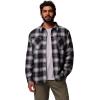 Columbia Mens Cornell Woods Fleece Lined Shirt Jacket(Black Lumberjack Tartan)