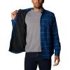 Columbia Mens Cornell Woods Fleece Lined Shirt Jacket(Bright Indigo Medium Tartan)