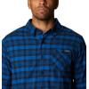 Columbia Mens Cornell Woods Fleece Lined Shirt Jacket(Bright Indigo Medium Tartan)