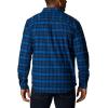 Columbia Mens Cornell Woods Fleece Lined Shirt Jacket(Bright Indigo Medium Tartan)