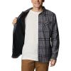 Columbia Mens Cornell Woods Fleece Lined Shirt Jacket(City Grey Windowpane)