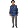 Columbia Mens Cornell Woods Fleece Lined Shirt Jacket(Collegiate Navy Buffalo Tartan)