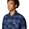 Columbia Mens Cornell Woods Fleece Lined Shirt Jacket(Collegiate Navy Buffalo Tartan)