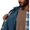 Columbia Mens Cornell Woods Fleece Lined Shirt Jacket(Everblue Lumberjack Tartan)