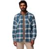 Columbia Mens Cornell Woods Fleece Lined Shirt Jacket(Everblue Lumberjack Tartan)