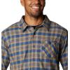 Columbia Mens Cornell Woods Fleece Lined Shirt Jacket(Night Tide Medium Tartan)