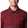 Columbia Mens Cornell Woods Fleece Lined Shirt Jacket(Red Jasper Windowpane)