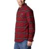 Columbia Mens Cornell Woods Fleece Lined Shirt Jacket(Red Jasper Windowpane)