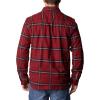Columbia Mens Cornell Woods Fleece Lined Shirt Jacket(Red Jasper Windowpane)