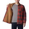 Columbia Mens Cornell Woods Fleece Lined Shirt Jacket(Warp Red/Delta Woodsman Tartan)