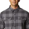 Columbia Mens Flare Gun Stretch Flannel(City Grey Twill Buffalo Check-legacy)