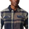 Columbia Mens Flare Gun Stretch Flannel(Collegiate Navy Big Check Plaid)