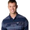 Columbia Mens Flare Gun Stretch Flannel(Collegiate Navy Vista Stripe)