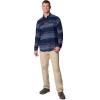 Columbia Mens Flare Gun Stretch Flannel(Collegiate Navy Vista Stripe)