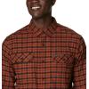 Columbia Mens Flare Gun Stretch Flannel(Dark Amber Small Check)