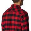 Columbia Mens Flare Gun Stretch Flannel(Mountain Red Twill Buffalo Check)