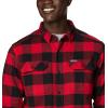 Columbia Mens Flare Gun Stretch Flannel(Mountain Red Twill Buffalo Check-legacy)