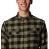 Columbia Mens Flare Gun Stretch Flannel(Stone Green Buffalo Check)