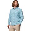 Columbia Mens Harbor Peak Long Sleeve Shirt(Blue Echo Wayward Tartan)