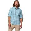 Columbia Mens Harbor Peak Long Sleeve Shirt(Blue Echo Wayward Tartan)