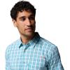 Columbia Mens Harbor Peak Short Sleeve Shirt(Blue Echo Wayward Tartan)
