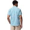 Columbia Mens Harbor Peak Short Sleeve Shirt(Blue Echo Wayward Tartan)