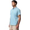 Columbia Mens Harbor Peak Short Sleeve Shirt(Blue Echo Wayward Tartan)