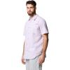 Columbia Mens Harbor Peak Short Sleeve Shirt(Lavender Pearl Gingham)