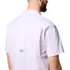 Columbia Mens Harbor Peak Short Sleeve Shirt(Lavender Pearl Gingham)