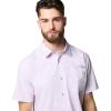 Columbia Mens Harbor Peak Short Sleeve Shirt(Lavender Pearl Gingham)